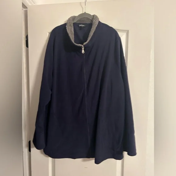 Ulla Popken 20/22 Blue Fleecy Jacket - Picture 1 of 1